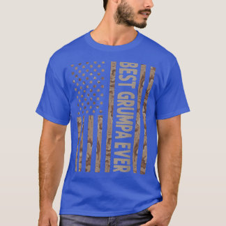 Mens Best Grumpa Ever US American Flag Funny Grand T-Shirt