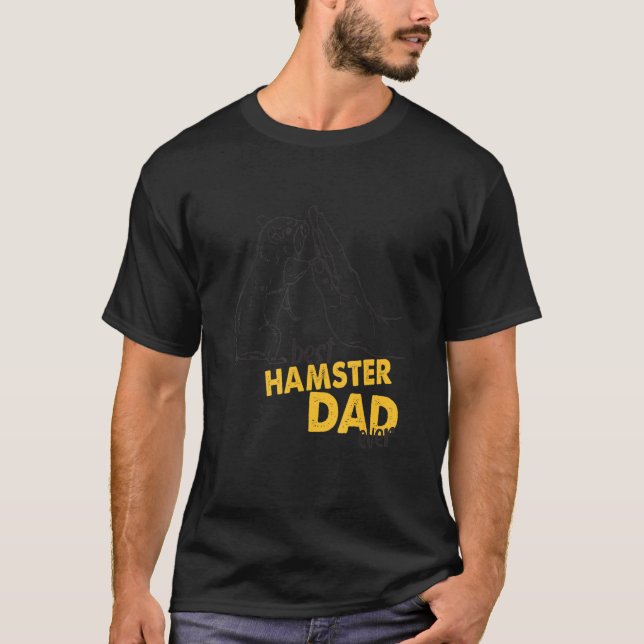 Mens Best Hamster Dad Ever Hamster Dad Tee Hamster (Front)