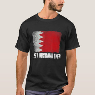 Mens Best Husband Ever Bahrain Flag Patriotic Dad  T-Shirt