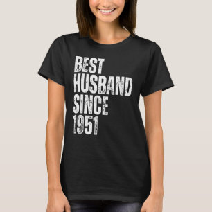 Mens Best Husband Since 1951 Vintage Wedding Anniv T-Shirt