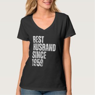 Mens Best Husband Since 1959 Vintage Wedding Anniv T-Shirt