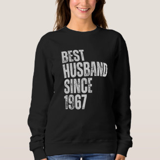 Mens Best Husband Since 1967 Vintage Wedding Anniv Sweatshirt