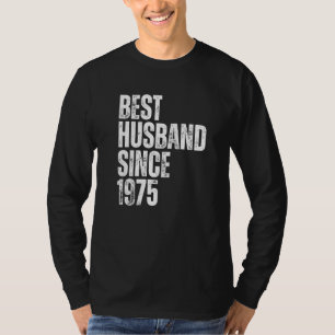 Mens Best Husband Since 1975 Vintage Wedding Anniv T-Shirt