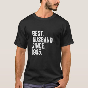 Mens Best Husband Since 1995 26Th Wedding Annive T-Shirt