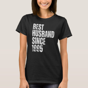Mens Best Husband Since 1995 Vintage Wedding Anniv T-Shirt