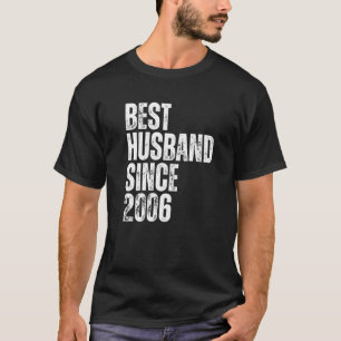 Mens Best Husband Since 2006 Vintage Wedding Anniv T-Shirt