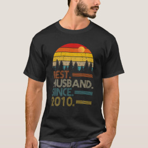 Mens Best Husband Since 2010 Epic Couple 10Th Wedd T-Shirt