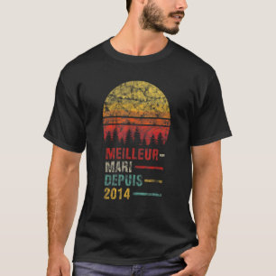 Mens Best Husband Since 2014 8 Wedding Anniversary T-Shirt