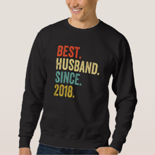 Mens Best Husband Since 2018 4th Wedding Anniversa Sweatshirt