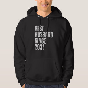 Mens Best Husband Since 2031 Vintage Wedding Anniv Hoodie