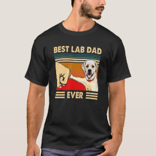 Mens Best Lab Dad Ever Retro Vintage Men Dog Dad T-Shirt