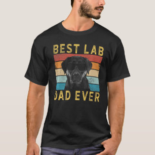 Mens Best Lab Dad Ever Vintage Labrador Black Lab T-Shirt