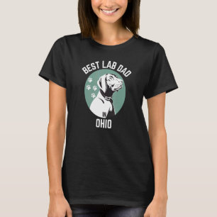 Mens Best Lab Dad In Ohio Dog Dad T-Shirt