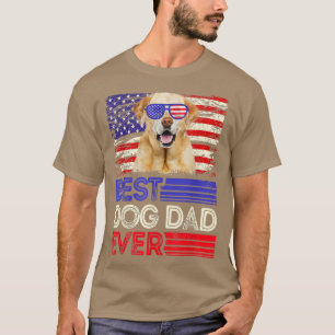 Mens Best Labrador Dad Ever American Flag Patrioti T-Shirt