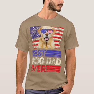 Mens Best Labrador Dad Ever American Flag Patrioti T-Shirt
