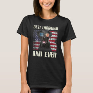 Mens Best Labrador Sunglasses Dad Ever American Fl T-Shirt