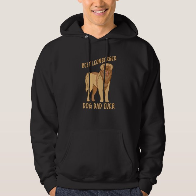 Mens Best Leonberger Ever Dad Dog Leonberger Sayin Hoodie (Front)