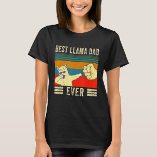 Mens Best Llama Dad Ever Retro Vintage For Men Da T-Shirt