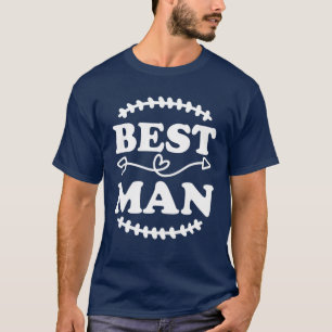 Mens Best Man Matching Cute Arrow Heart Wedding En T-Shirt