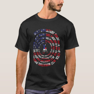 Mens Best Miniature Pinscher Dad Ever American Fla T-Shirt