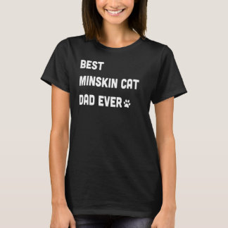 Mens Best Minskin Cat Dad  Cat  1 T-Shirt