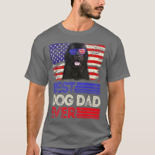 Mens Best Newfoundland Dad Ever American Flag Patr T-Shirt