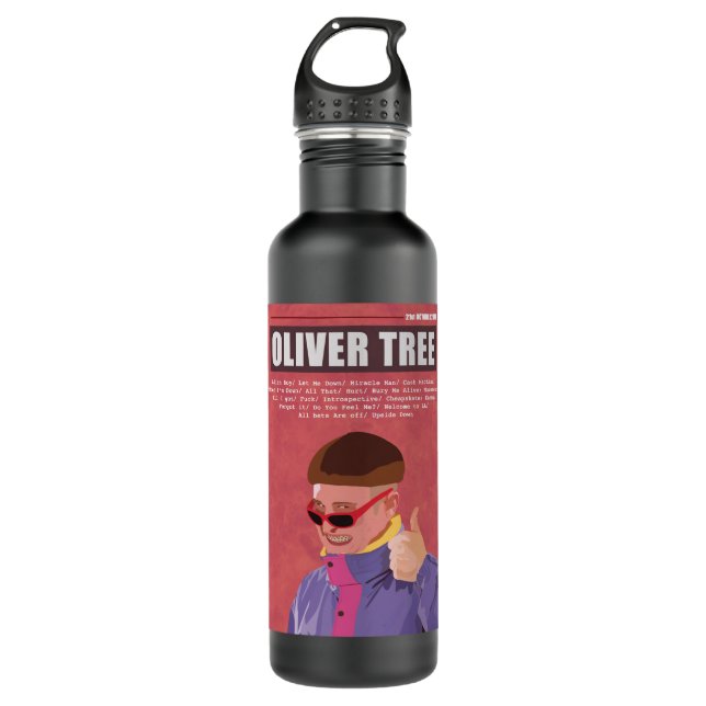 Mens Best Oliver Tree Album  Rap Hiphop Rare Music 710 Ml Water Bottle (Front)