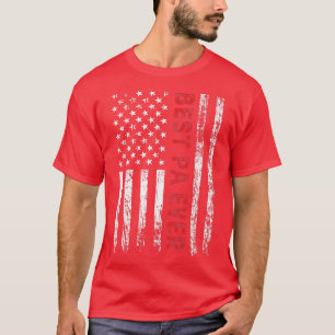 Mens Best Pa Ever American US Flag Grandpa Father' T-Shirt
