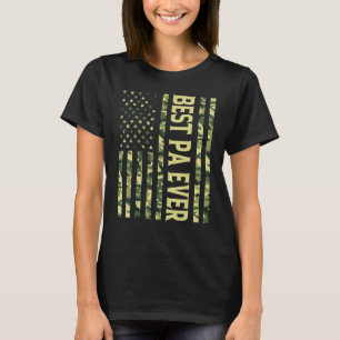 Mens Best Pa Ever Us American Flag   Grandpa Fathe T-Shirt
