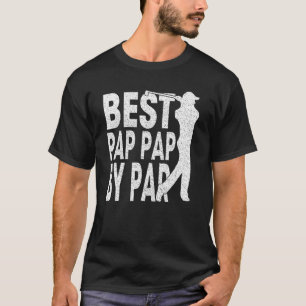 Mens Best Pap Pap By Par Vintage Pro Golfer  Fathe T-Shirt