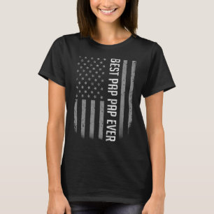 Mens Best Pap Pap Ever American Flag   For Father' T-Shirt