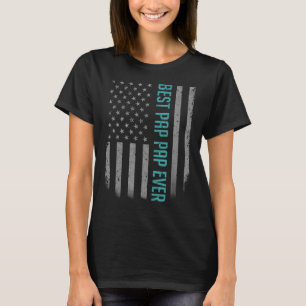 Mens Best Pap Pap Ever American Flag   For Father' T-Shirt