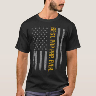 Mens Best Pap Pap Ever American Flag Shirt Gift Fo
