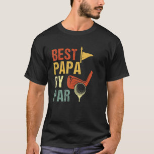 Mens Best Papa by Par Father's Day Golf Grandpa G T-Shirt