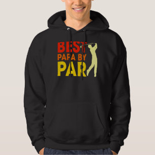 Mens Best Papa By Par Father's Day Golf Papa Gra Hoodie