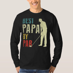 Mens Best Papa By Par  Golf  Father's Day  Daddy T-Shirt