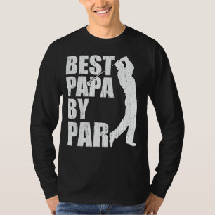 Mens Best Papa By Par  Golf Father's Day T-Shirt