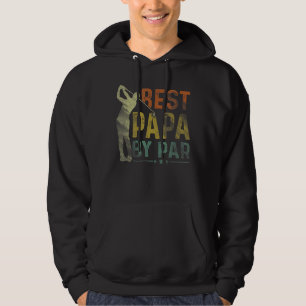 Mens Best Papa By Par  Golf  Grandpa Golfer Father Hoodie