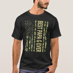 Mens Best Papa G Ever Us American Flag Grandpa Fa T-Shirt