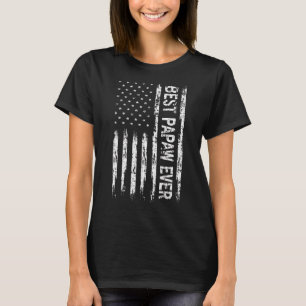 Mens Best Papaw Ever Us American Flag Father's D T-Shirt