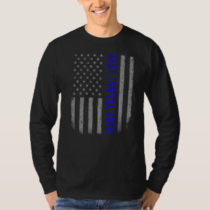 Mens Best Papou Ever Us American Flag For Father T-Shirt