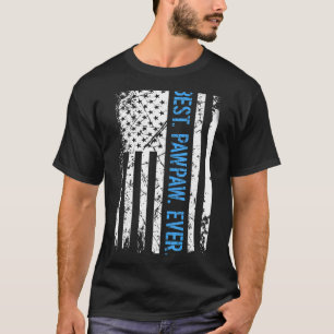 Mens Best Pawpaw Ever Us American Flag  For Father T-Shirt