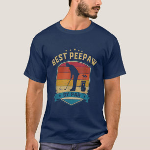 Mens Best Peepaw By Par Fathers Day Golf Lover Gol T-Shirt