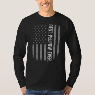 Mens Best Peepaw Ever American Flag   For Father's T-Shirt