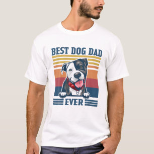Mens Best Pit Bull Dad Ever Funny Dog Dad Father's T-Shirt