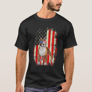 Mens Best Pitbull Dad Ever American Flag 4Th Of.Ju T-Shirt