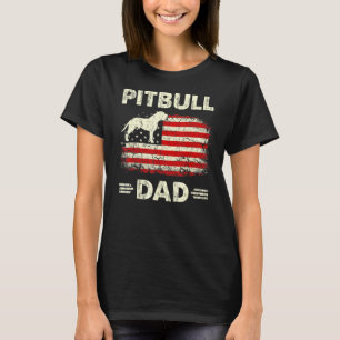 Mens Best Pitbull Dad Ever - American Flag 4th Of T-Shirt