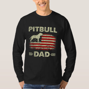 Mens Best Pitbull Dad Ever - American Flag 4th Of T-Shirt