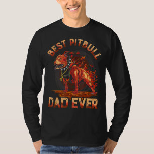 Mens Best Pitbull Dad Ever Pitbull Dog Dad T-Shirt