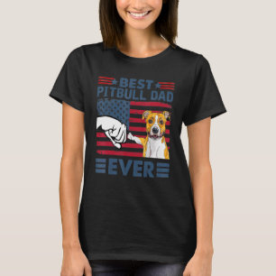 Mens Best Pitbull Dad Ever Vintage Dog T-Shirt